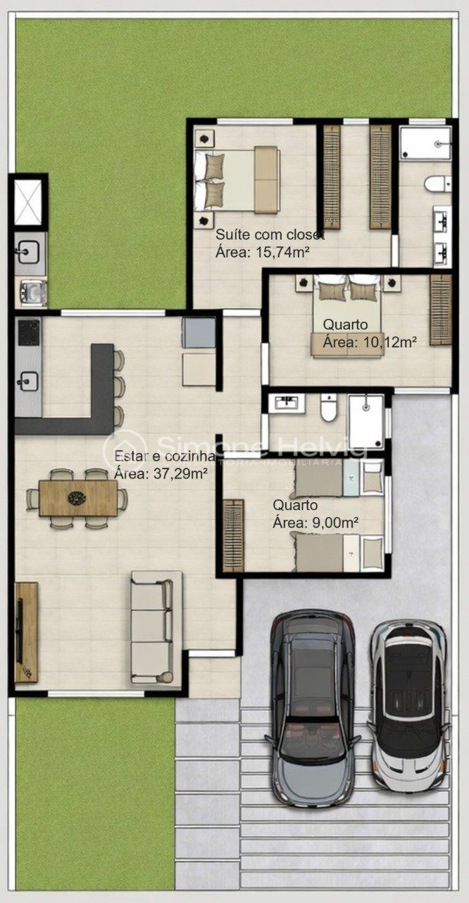 Casa 3 quartos à venda, 97m², Parque 35 - Guaíba
